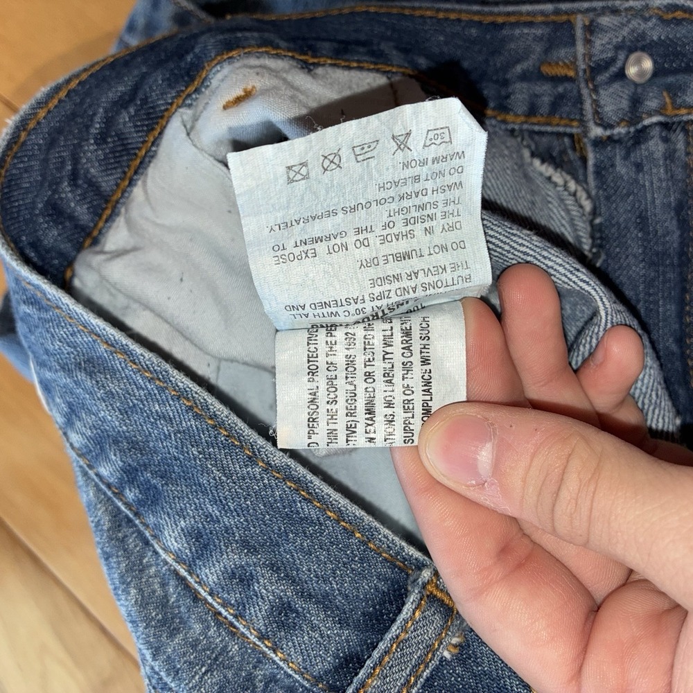 Red Route Mens Motorcycle Jeans Blue 34x32 Made With Kevlar Riding Denim Pockets - Picture 6 of 12